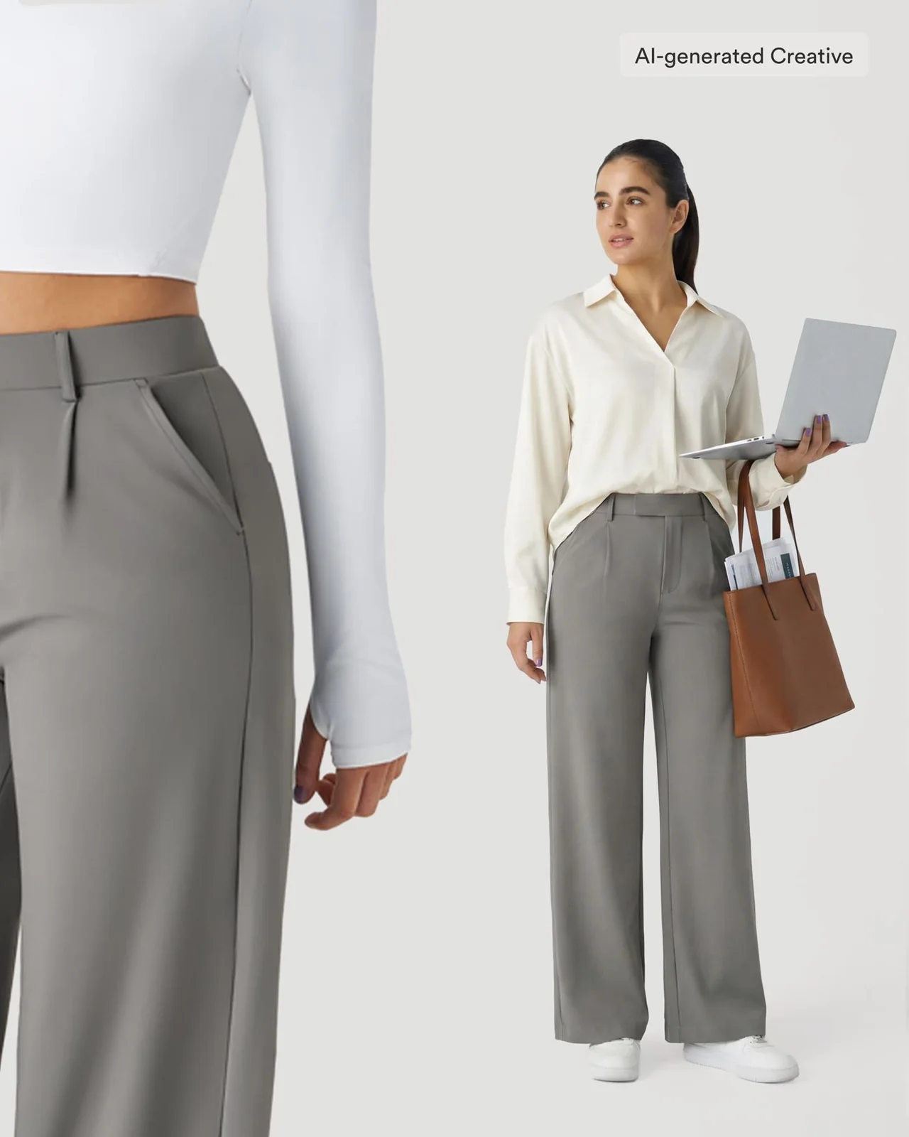 Pantalón de pernera recta de la oficina al fin de semana
